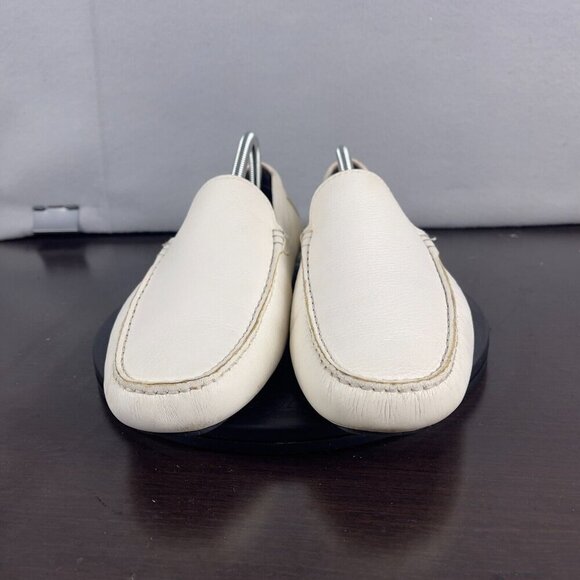 To Boot New York Penny Driving Moc Loafers Shoes White Leather Mens Size 9.5 - Picture 5 of 11